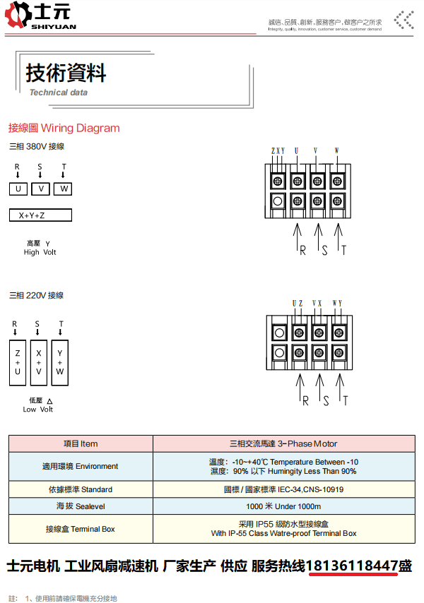 工業(yè)風(fēng)扇減速電機 士元吊扇減速機 SK800F工業(yè)大風(fēng)扇變頻驅(qū)動一體機 技術(shù)資料